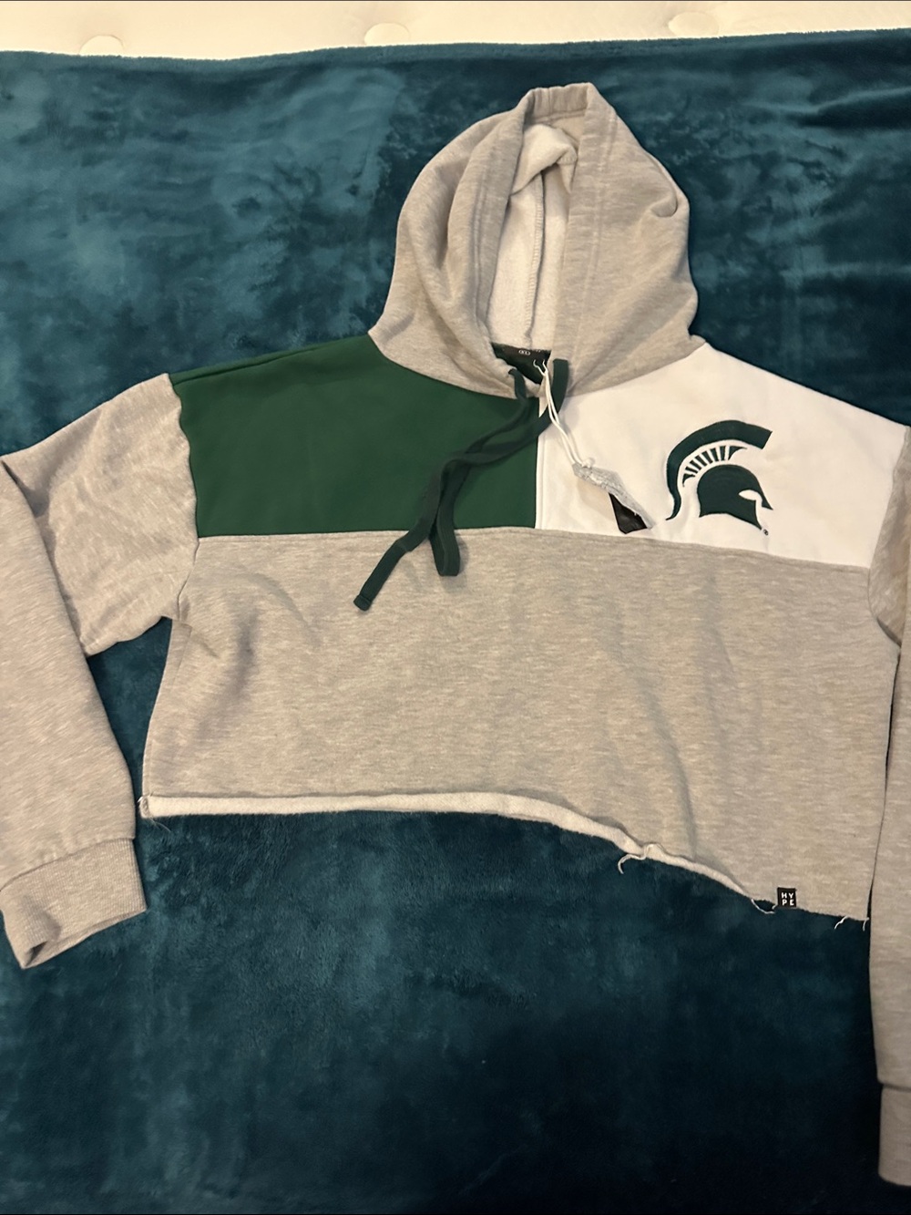 Michigan State Cropped Hoodie NWT. RUNS SMALL.